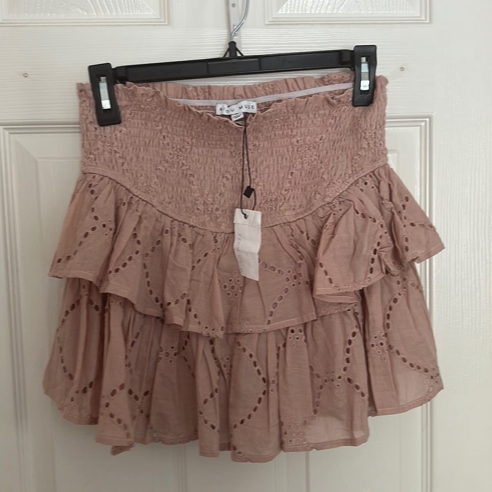 Pink/rose ruffle skirt miou muse size M